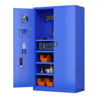 洛创重型工具柜五层带网板