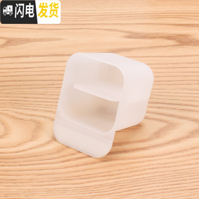 三维工匠长诗简约多功能笔筒学生桌面显示器粘贴收纳盒时尚创意办公文具半透明-方形