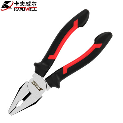 卡夫威尔 钢丝钳电工老虎钳平口克丝钳虎口钳子 8英寸 PC3789C