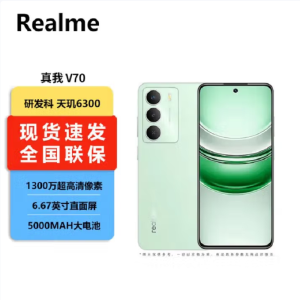 真我V70 苍山绿 6GB+128GB 天玑6300芯 5G芯 5000毫安大电池 5G智能手机