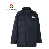 双惠男女款冬季标志工作服上衣SHW-24-1,填充90白鸭绒,黑色155-195