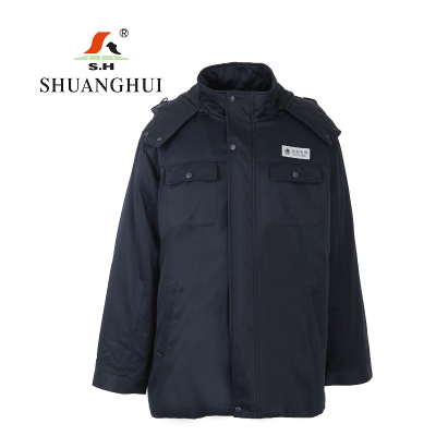 双惠男女款冬季标志工作服上衣SHW-24-1,填充90白鸭绒,黑色155-195
