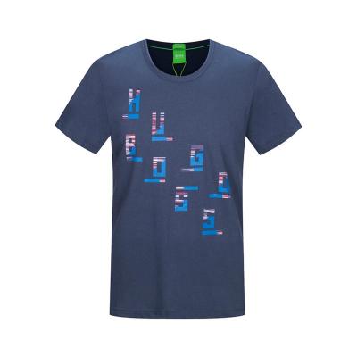 Hugo boss男士圆领短袖T恤棉质舒适徽标细节时尚休闲款舒适透气休闲短袖T恤