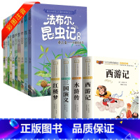 [全14册]四大名著+法布尔昆虫记 [正版]四大名著小学生版注音版全套 西游记三国演义水浒传红楼梦原著儿童版带拼音青少年