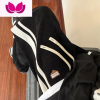 七斓特大码300斤美式灯芯绒条纹休闲阔腿裤男女撞色薄款运动长裤