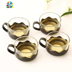 用泡茶壶玻璃可高温泡花茶壶过滤网冷水壶水杯套装 FENGHOU 1800ML花茶壶+两只莲花杯凉水壶