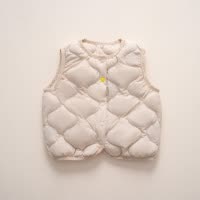 平湖羽绒服秋新款童装轻薄儿童羽绒马甲背心坎肩内穿短款无领保暖