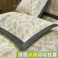夏季冰丝枕套纯色枕芯套48x74cm单人宿舍枕头套一对装一只装