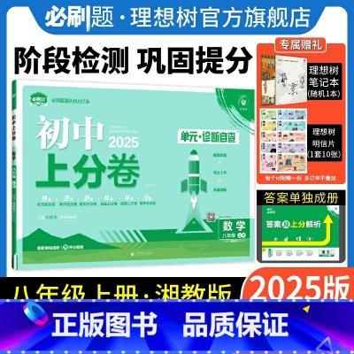 数学 湘教版 八年级上 [正版]理想树直营2025版初中上分卷必刷题八年级上册数学湘教版初中同步试卷期中期末检测单元检