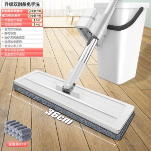 免手洗平板拖把家用一拖净平板吸水大号懒人拖布拖地白色