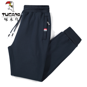 啄木鸟纯棉运动裤男士宽松冬季加绒休闲裤春秋款卫裤夏季跑步裤子