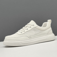 男生夏季厚底透气板鞋男款潮百搭小众皮欧洲站男鞋男士运动休闲鞋