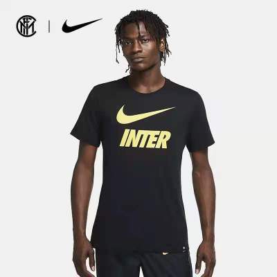 Nike国米20-21赛季新品国际米兰男子短袖足球上衣CD0405-010系列短袖男士训练T恤欧码（尺码偏大）