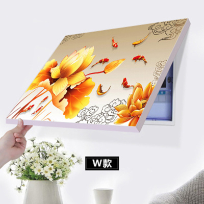 舒厅简约现代遮挡电表箱装饰画免打孔配电箱挂画掀盖式欧式客厅餐厅玄关电源总开关电闸箱盖板装饰盒家和富贵80*60cm