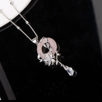 一帘幽梦流苏长款微镶锆石复古毛衣链简约百搭日韩秋冬款高档配饰送女朋友老婆情人节七夕生日礼物