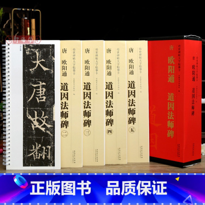 欧阳通道因法师碑 [正版]学海轩共5本欧阳通道因法师碑传世碑帖大字临摹卡楷书简体旁注原色原帖放大字卡毛笔书法字帖临摹范本