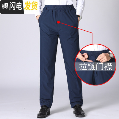 HLCOMAN中老年棉裤男士外穿加绒加厚宽松高腰冬季老年人羔绒爷爷保暖裤棉裤