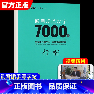 通用规范汉字7000字 行楷 [正版] 荆霄鹏行楷字帖通用规范汉字7000字常用字楷体字帖初学者硬笔书法教程初中生高中生