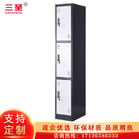 三圣 办公家具套色储物柜铁皮挂衣柜钢制柜子单列三门更衣柜办公柜380*450*1800mm