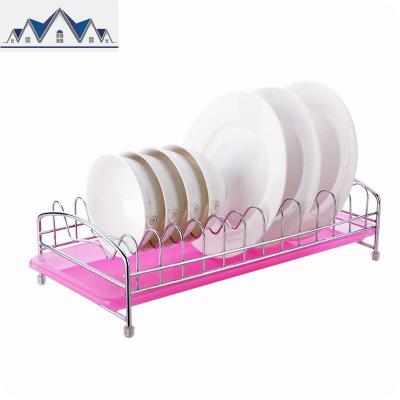 厨房水放碗碟子盘子收纳架 不锈钢置物架带托盘餐具沥水架碗架 三维工匠