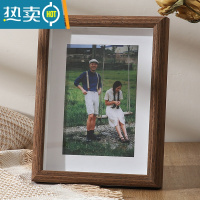 敬平照片打印加相框实木六7寸挂墙定制来图定做冲洗相册8立体中空摆台 胡桃色+洗照片 10寸[内框20.3x25.3cm]