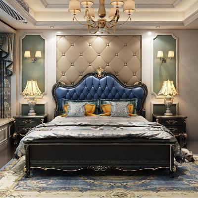 森美人欧式真双人实木花黑檀法式轻新古典婚床储物主卧1.8米