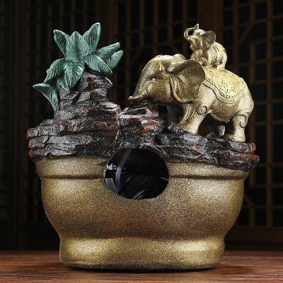 美帮汇流水大象摆件母子小象客厅电视柜桌台朋友新居搬家装饰品