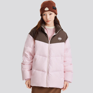 斯凯奇(Skechers)男女同款梭织休闲防寒羽绒服新款时尚运动保暖立领外套L324U104-0018 ZP