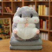 美帮汇2024鼠年暖手抱枕被子两用老鼠抱枕被办公室新年年会批发物