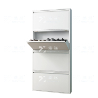 臻远 ZY4022020 钢制翻斗鞋柜简约现代收纳柜白色四斗