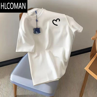 HLCOMAN广东广州十三行高品质短袖宽松男女t恤上衣半袖体恤