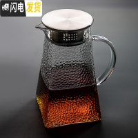 三维工匠冷水壶玻璃可高温家用茶壶套装大容量凉水壶水杯扎壶加厚白开水壶 冷水壶单壶1.2(1-3人用)