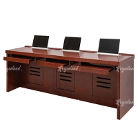 洛诗莲 (RoyceLand) 升降电脑桌多媒体办公桌会议培训桌 2.4米三人位