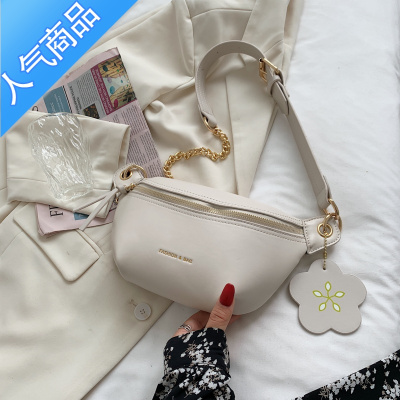 FENGHOU今年流行斜挎胸包夏季小包包女2021新款潮ins超火腰包小众设计感腰包男