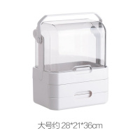 手提防尘化妆品收纳盒桌面网红护肤品收纳架抽屉式有盖面膜置物架