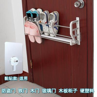 防盗门后挂鞋架子挂式免钉收纳挂墙壁省空间家用收纳架置物架