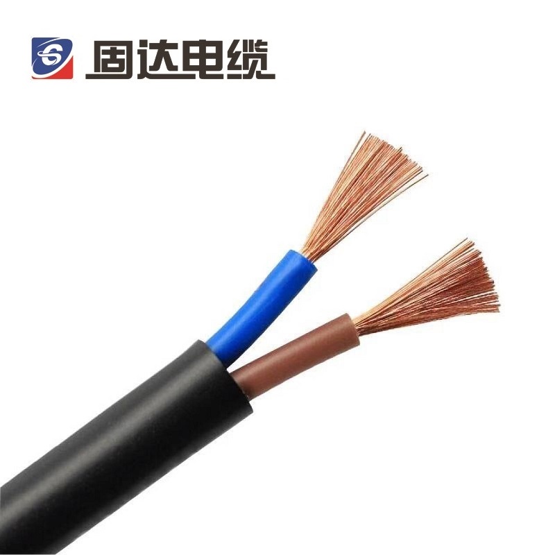 固达电缆 阻燃软护套电线 ZR-RVV-2*6 卷