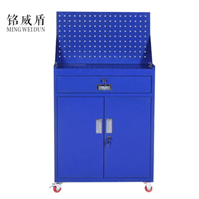 铭威盾工具柜加厚铁皮储物柜工厂车间用带抽屉汽修多功能收纳柜蓝色一斗小柜含轮子