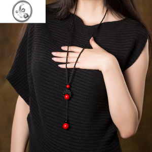 JiMi毛衣链长款百搭简约吊坠复古民族风项链挂件挂饰衣服配饰装饰品女 链周长90cm长短可调节