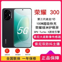 [全新]荣耀300 墨岩黑 12GB+512GB 第三代骁龙7芯 5G 5300毫安青海湖电池 100W快充 拍照手机