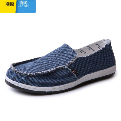 聚范新品男鞋休闲乞丐鞋亚麻透气帆布鞋防滑轻便鞋