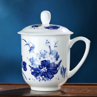 北国风光 荷塘情趣骨瓷会议杯 TS-0401 套