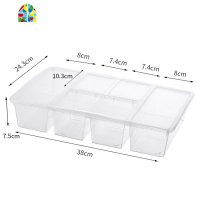 保鲜盒冷藏食品收纳盒冰箱专用长方形塑料盒子透明分格密封带盖子 FENGHOU