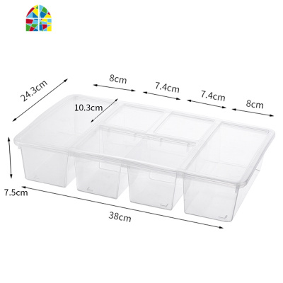 保鲜盒冷藏食品收纳盒冰箱专用长方形塑料盒子透明分格密封带盖子 FENGHOU