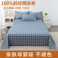 床单单件纯棉双人床学生宿舍单人100全棉1.8米1.5m被单三件套ins