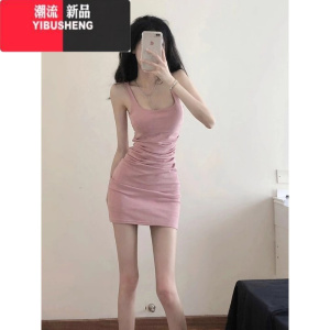 YIBUSHENG纯欲风修身显瘦吊带背心连衣裙女2024季新款钓系约会裙包臀短裙