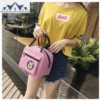 熊饭盒包帆布手拎饭盒袋保温手提便当包韩版带饭小布包妈咪女包 三维工匠收纳包