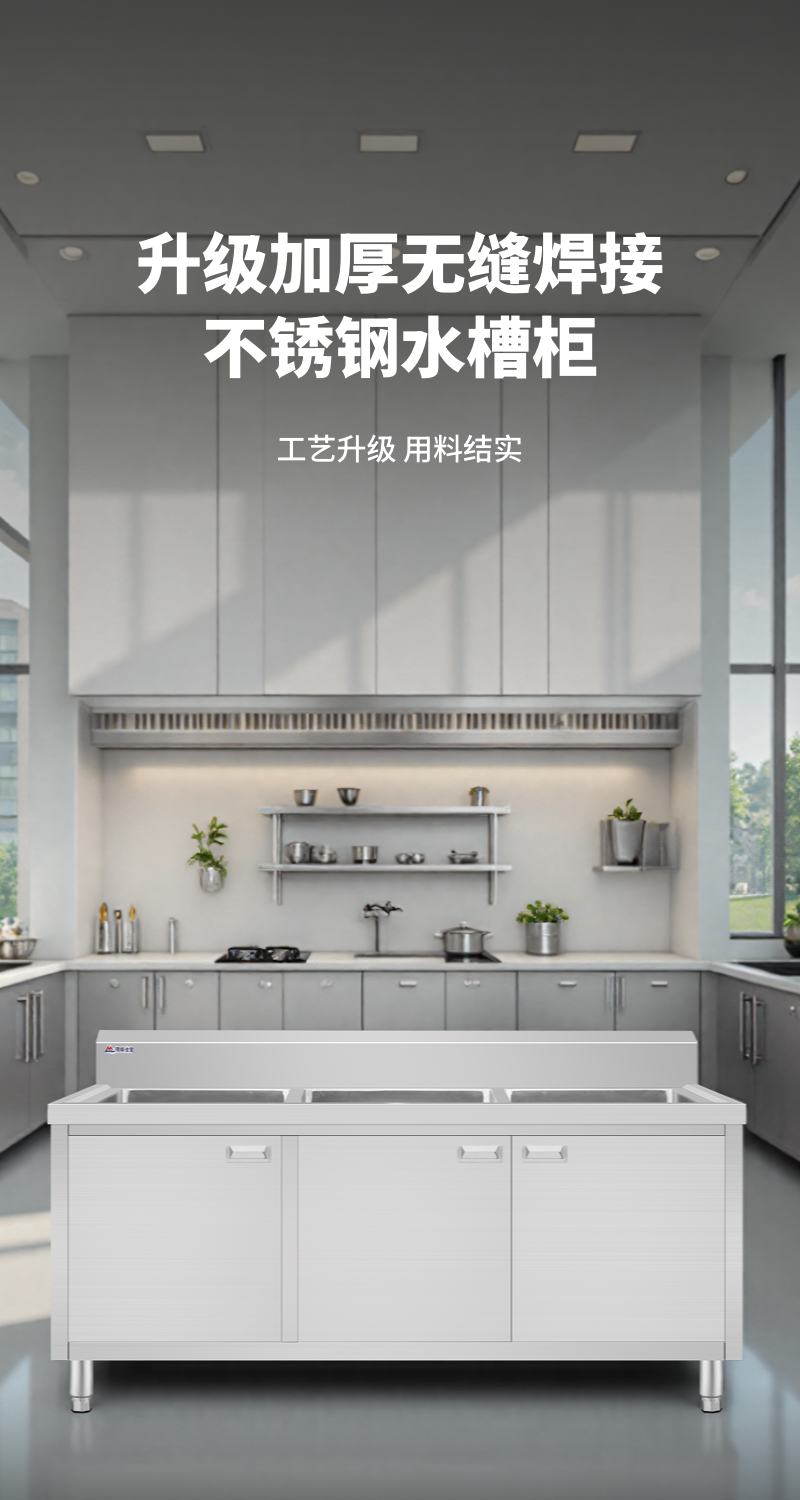 明焌佳宝加厚水槽 不锈钢水池水池柜(1500*600*800)1560型