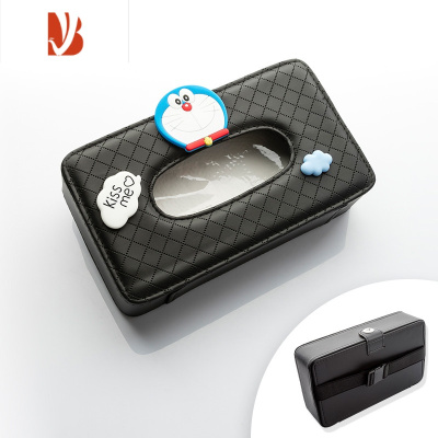 三维工匠车载纸巾盒汽车用品大全椅背抽纸盒车内用可爱装饰遮阳挡挂式创意 叮当纸巾盒[绑带款]