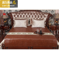 夏季碳化麻将凉席1.8m床上1.5米单双人竹席子1.5m床折叠学生宿舍 三维工匠